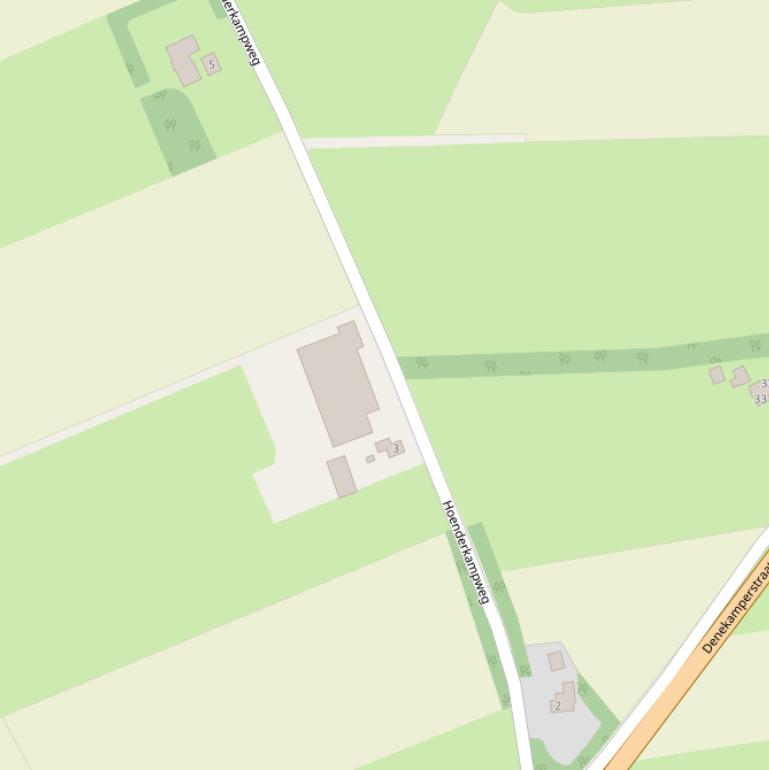 Kaart van de Hoenderkampweg.