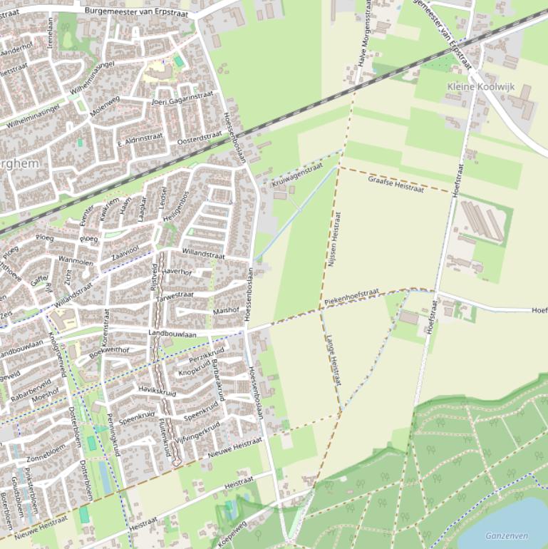 Kaart van de Hoessenboslaan.