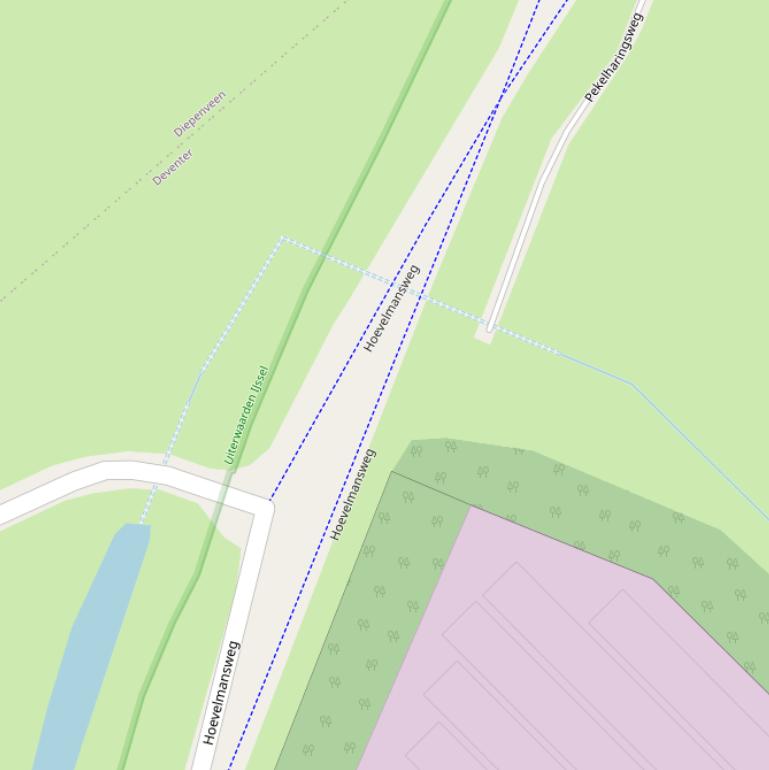 Kaart van de Hoevelmansweg.