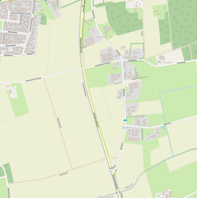 Kaart van  Hoevensebaan.