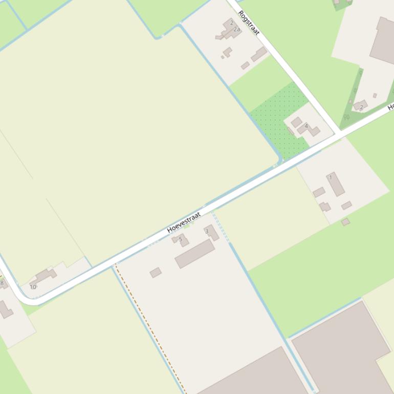 Kaart van de Hoevestraat.