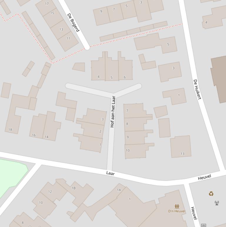 Kaart van  Hof aan het Laar.