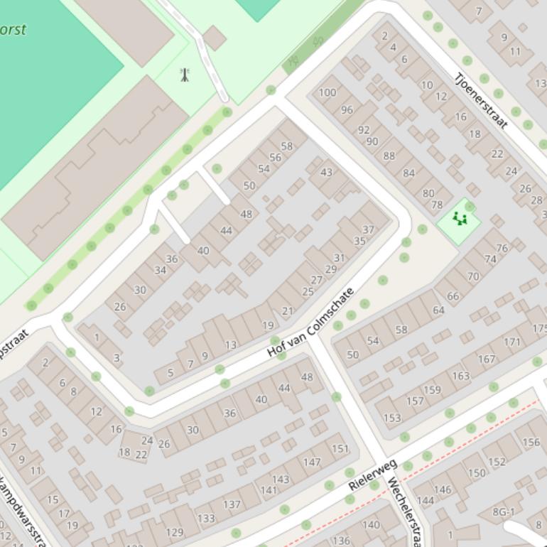 Kaart van  Hof van Colmschate.