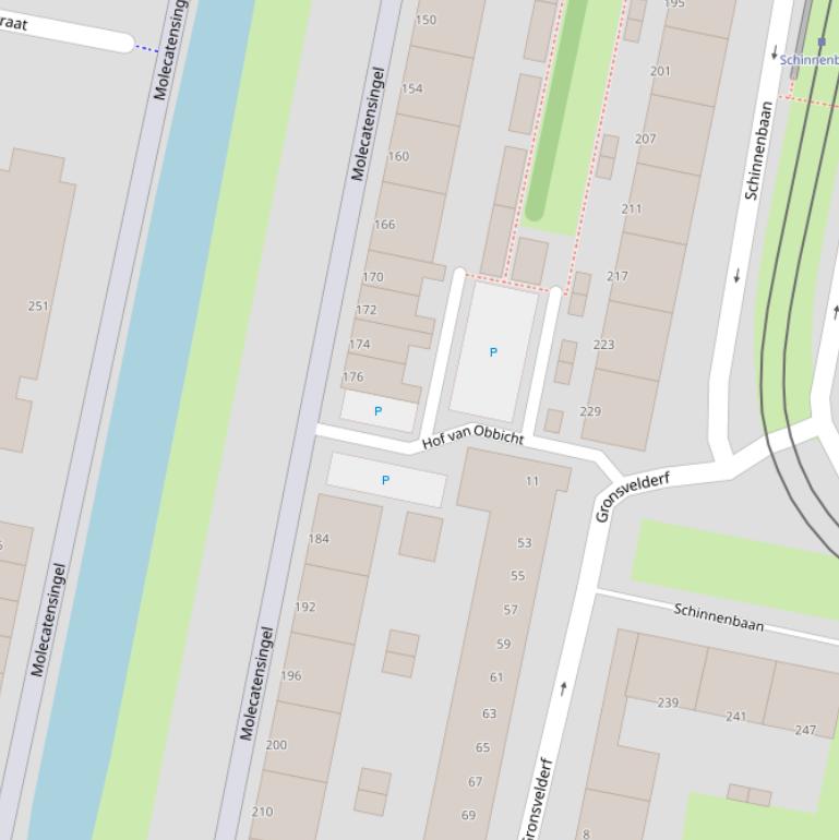 Kaart van  Hof van Obbicht.