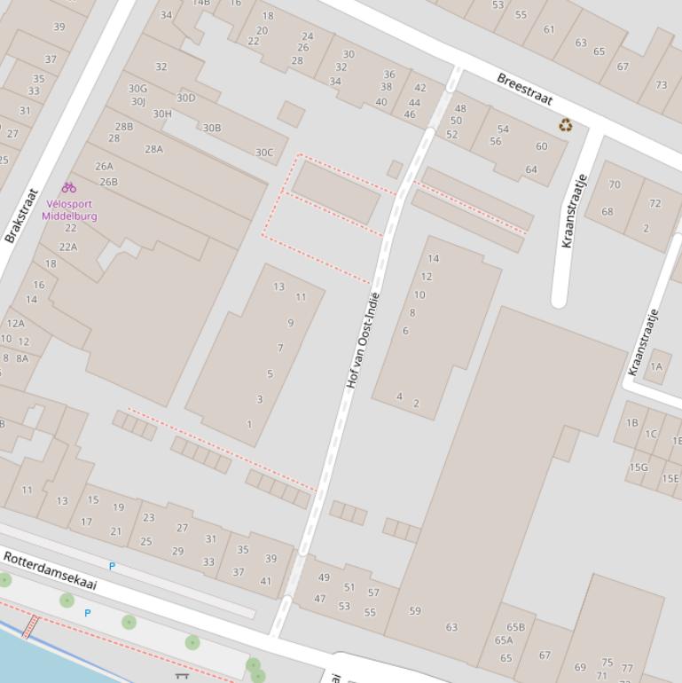 Kaart van  Hof van Oost-Indië.