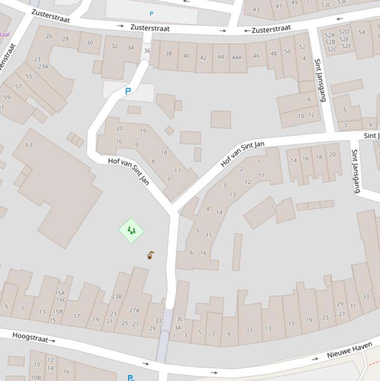 Kaart van  Hof van Sint Jan.