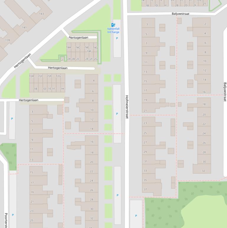 Kaart van de Hofmeierstraat.