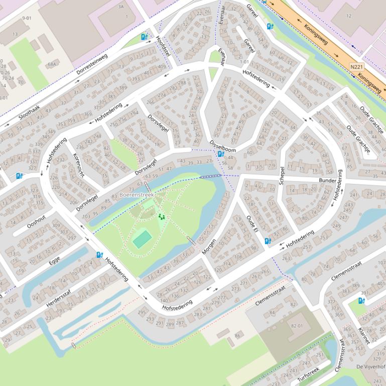 Kaart van  Hofstedering.