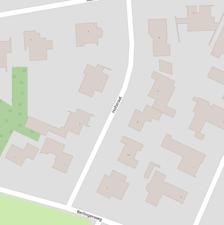 Kaart van de Hofstraat.