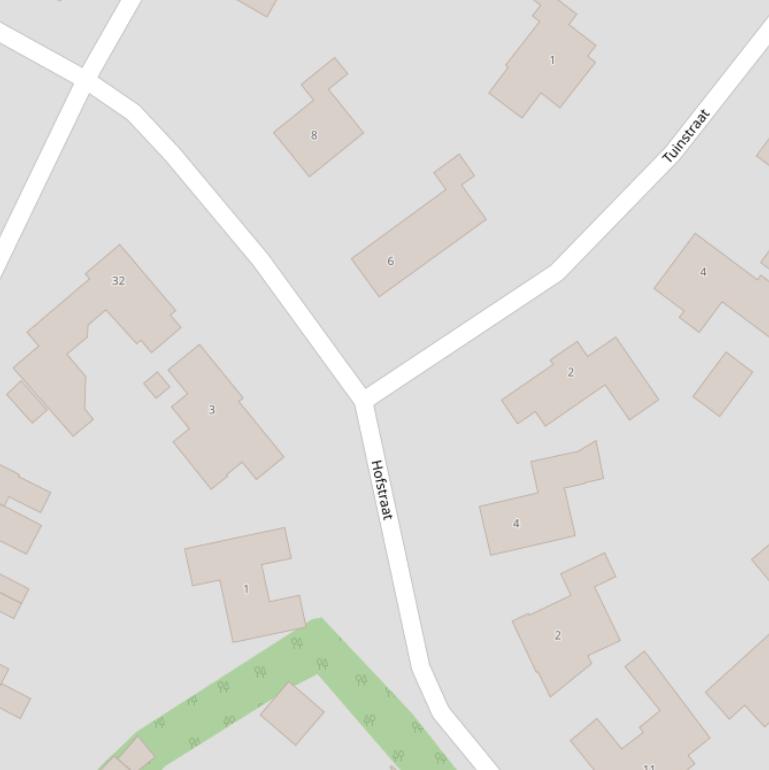 Kaart van de Hofstraat.