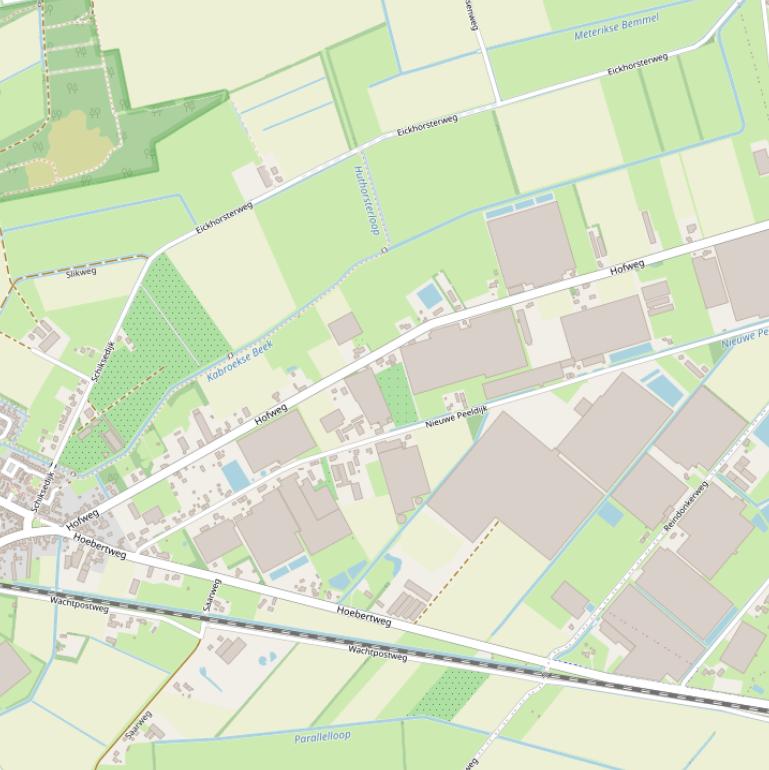 Kaart van de Hofweg.