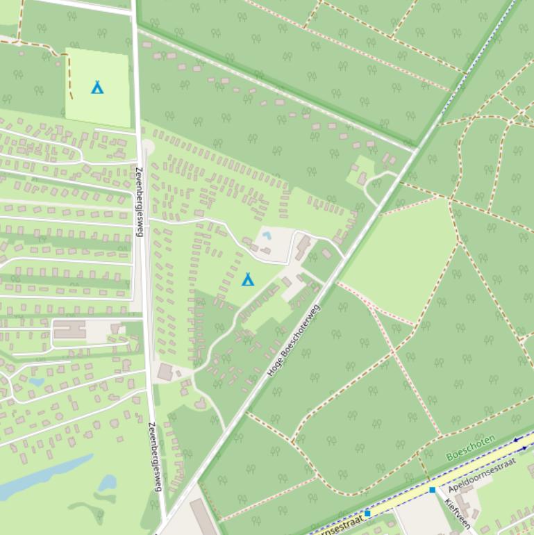 Kaart van de Hoge Boeschoterweg.