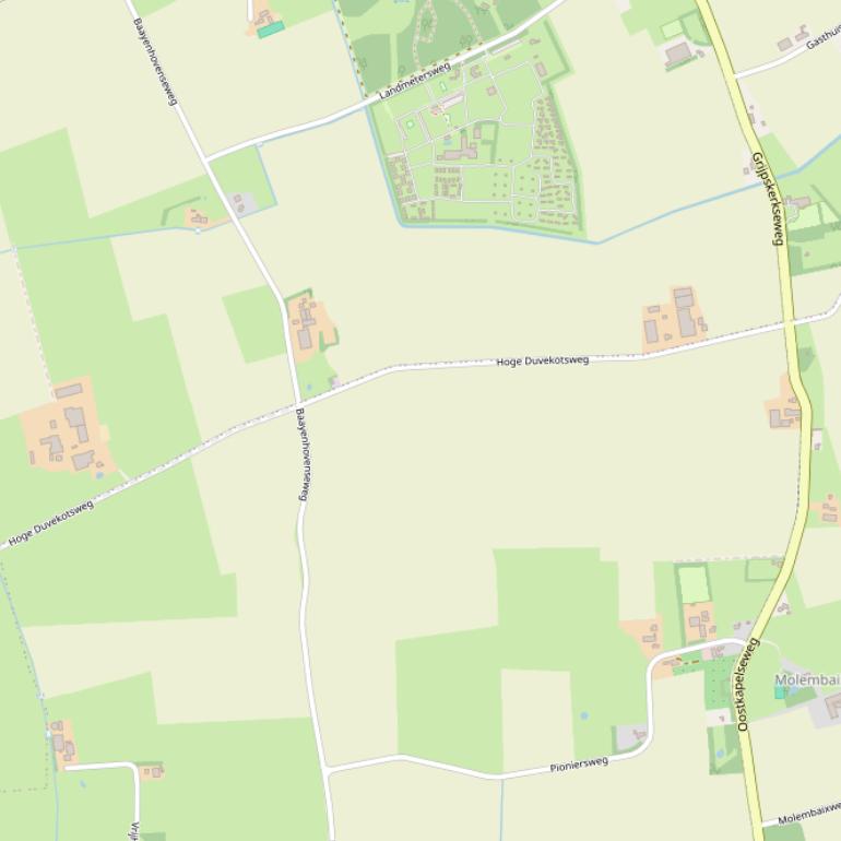 Kaart van de Hoge Duvekotsweg.