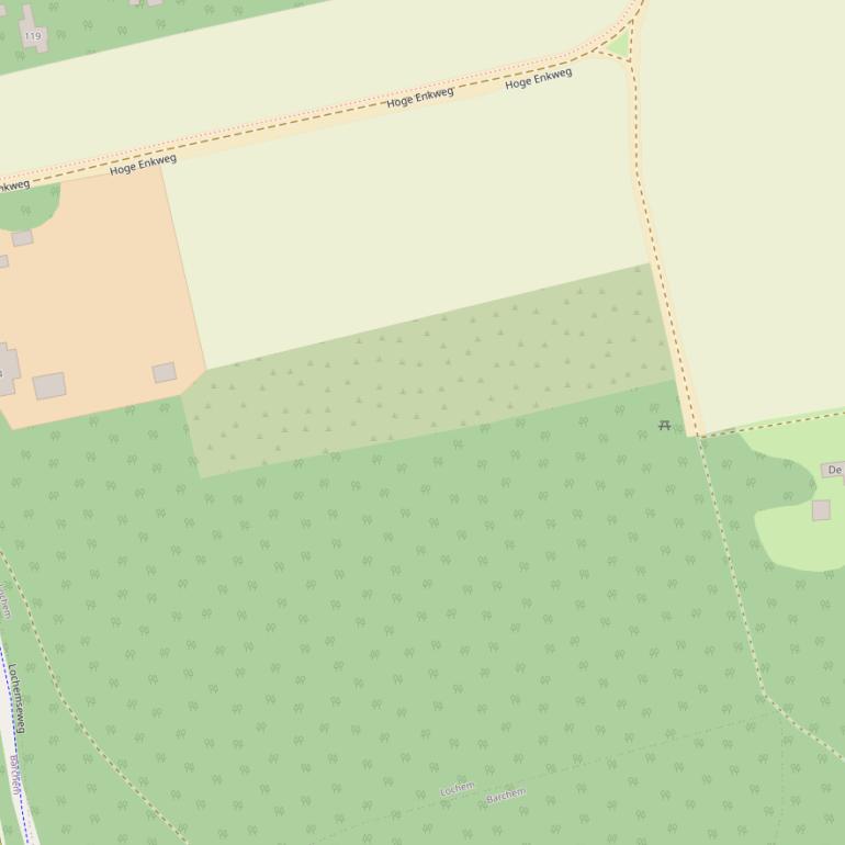 Kaart van de Hoge Enkweg.