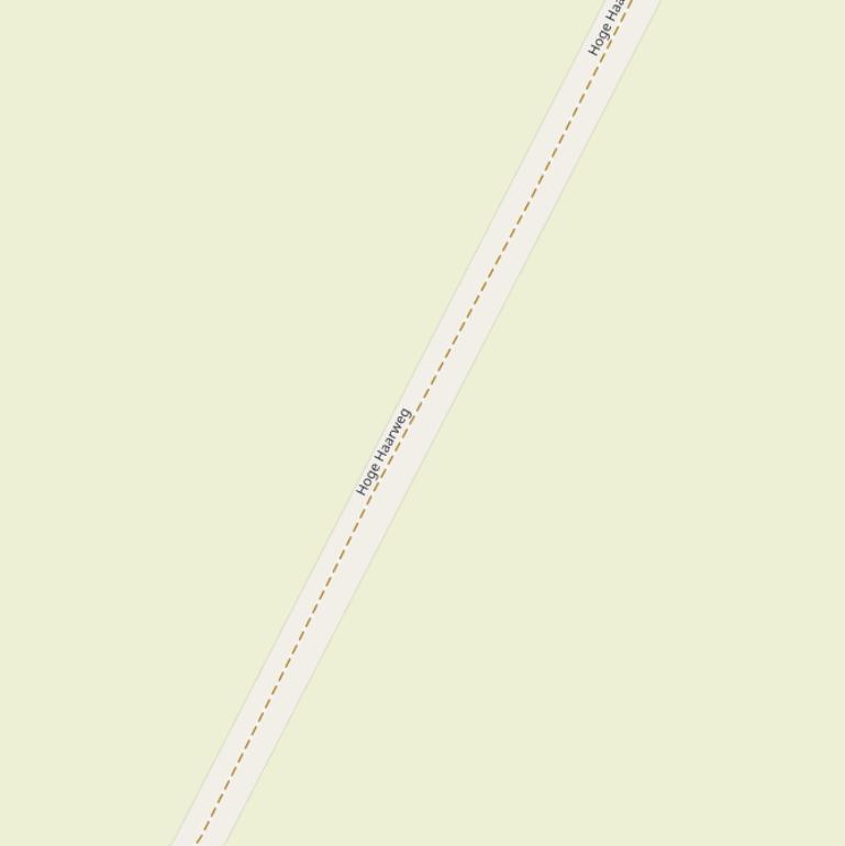 Kaart van de Hoge Haarweg.
