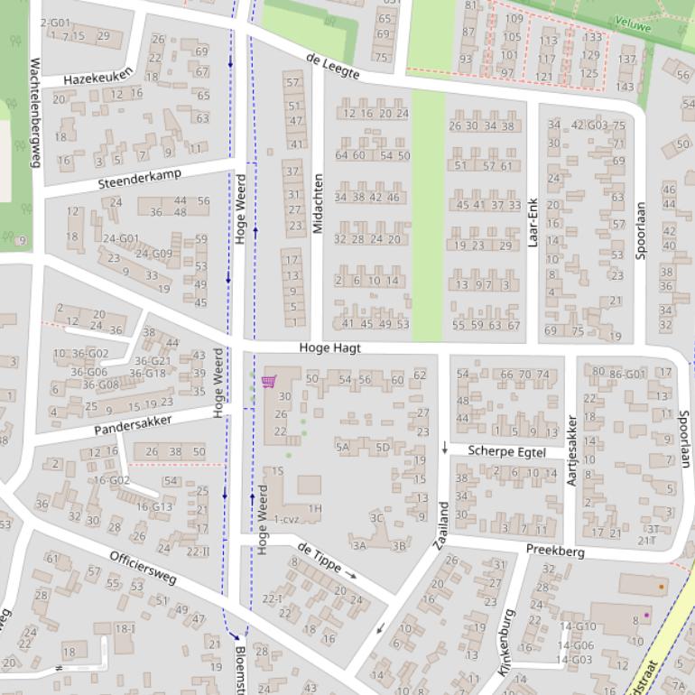 Kaart van  Hoge Hagt.