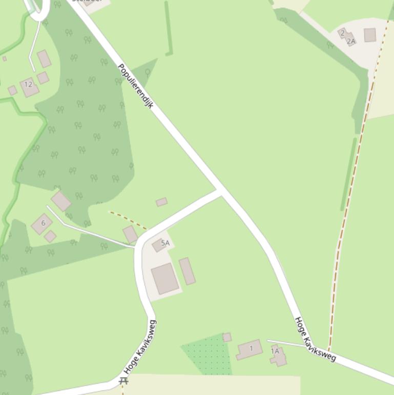 Kaart van de Hoge Kaviksweg.