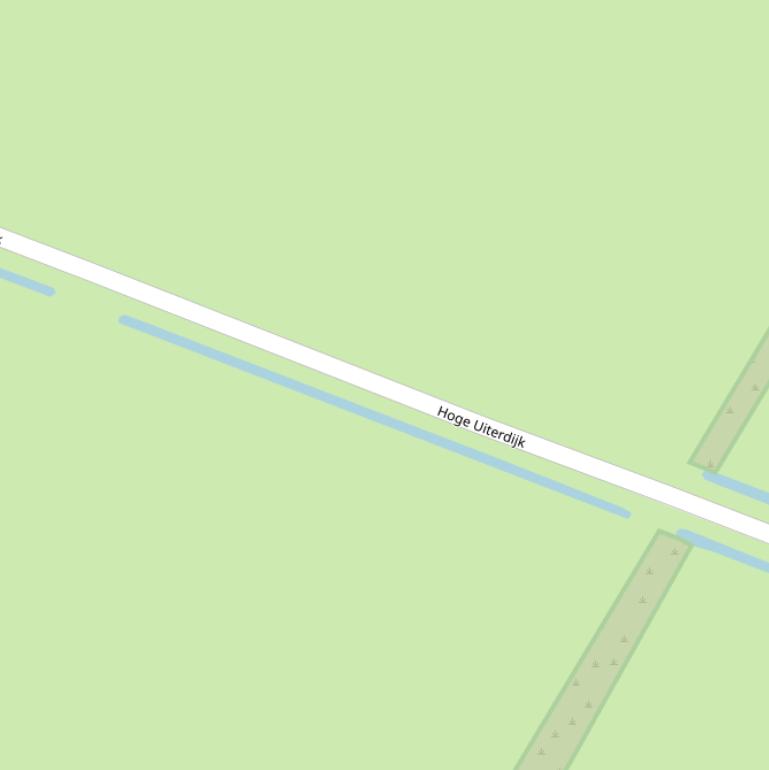 Kaart van de Hoge Uiterdijk.