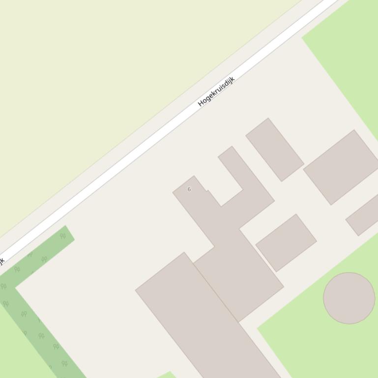Kaart van de Hogekruisdijk.