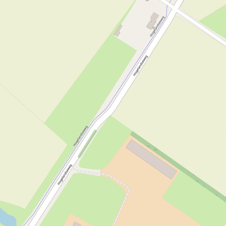 Kaart van de Hogelandseweg.