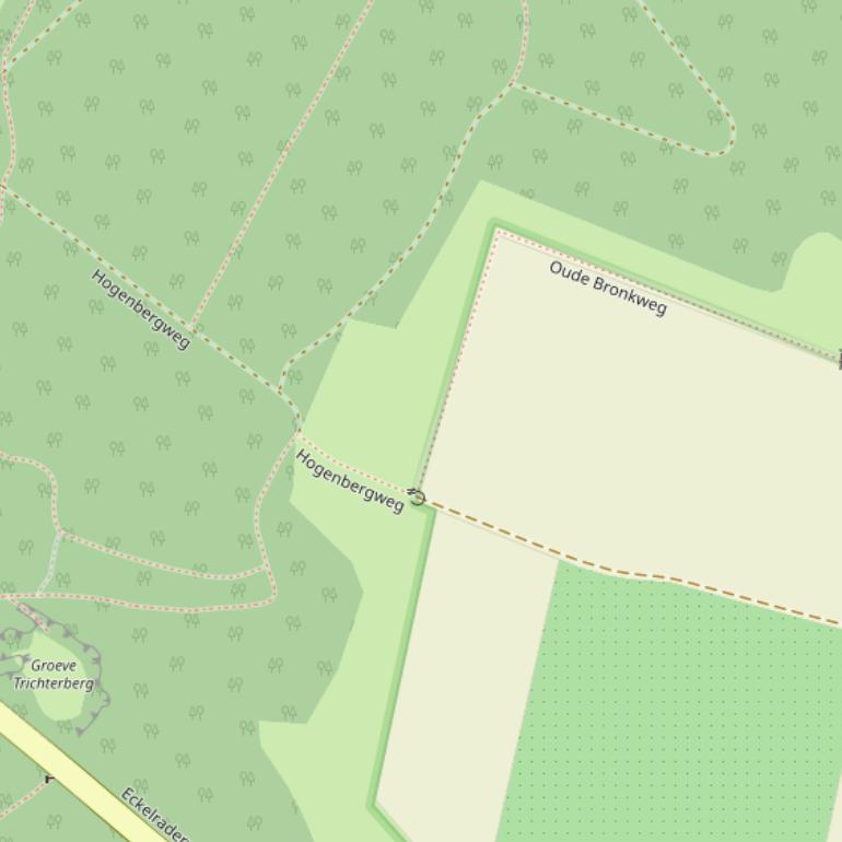 Kaart van de Hogenbergweg.