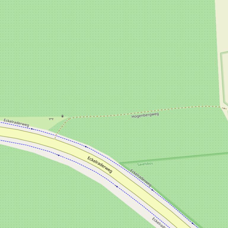 Kaart van de Hogenbergweg.