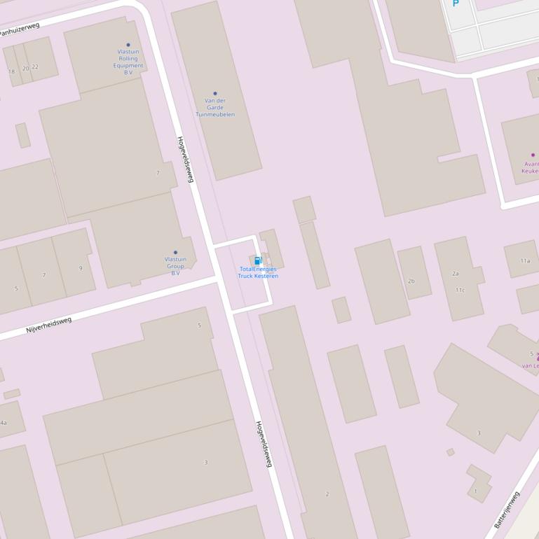 Kaart van de Hogeveldseweg.