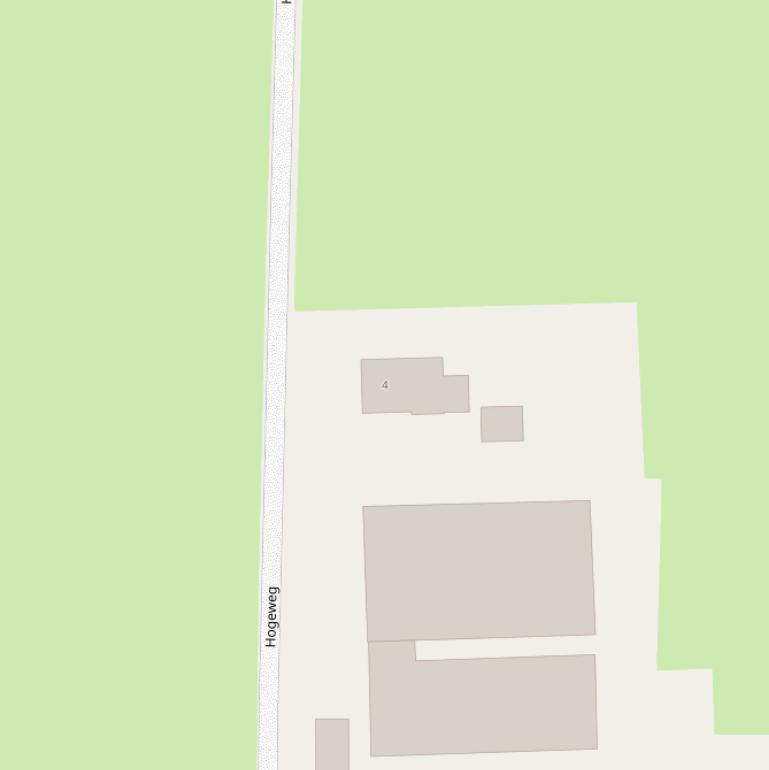 Kaart van de Hogeweg.