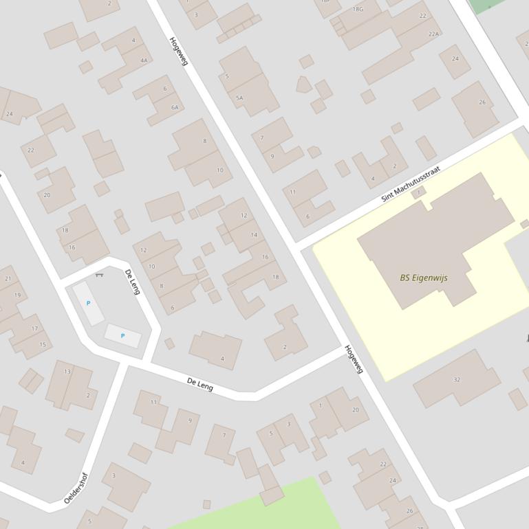 Kaart van de Hogeweg.