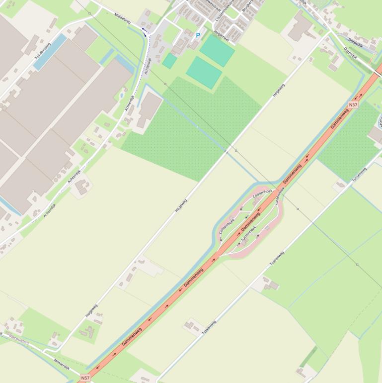 Kaart van de Hogeweg.