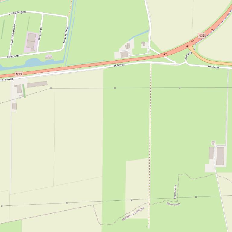 Kaart van de Holeweg.