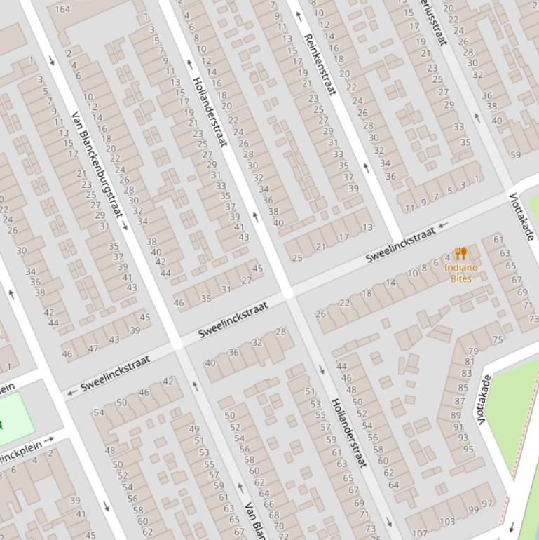 Kaart van de Hollanderstraat.