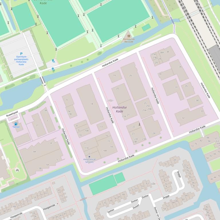 Kaart van  Hollandse Kade.