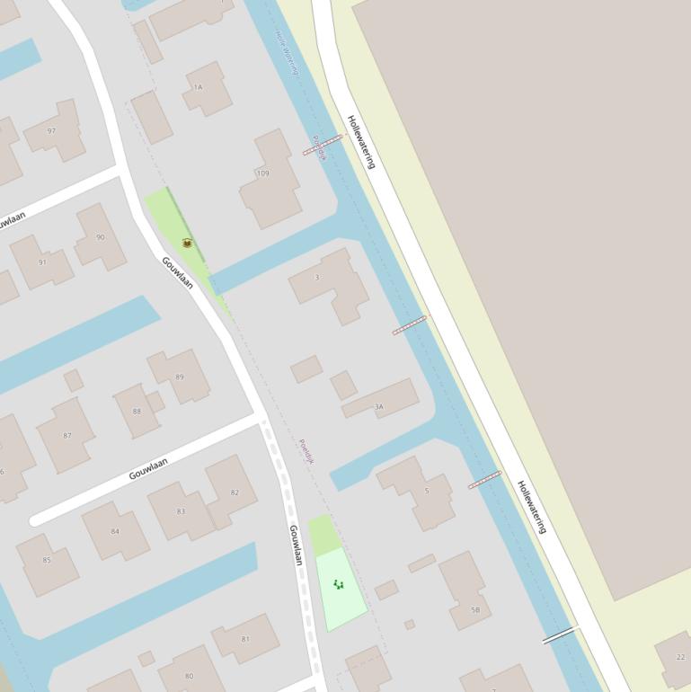 Kaart van  Hollewatering.