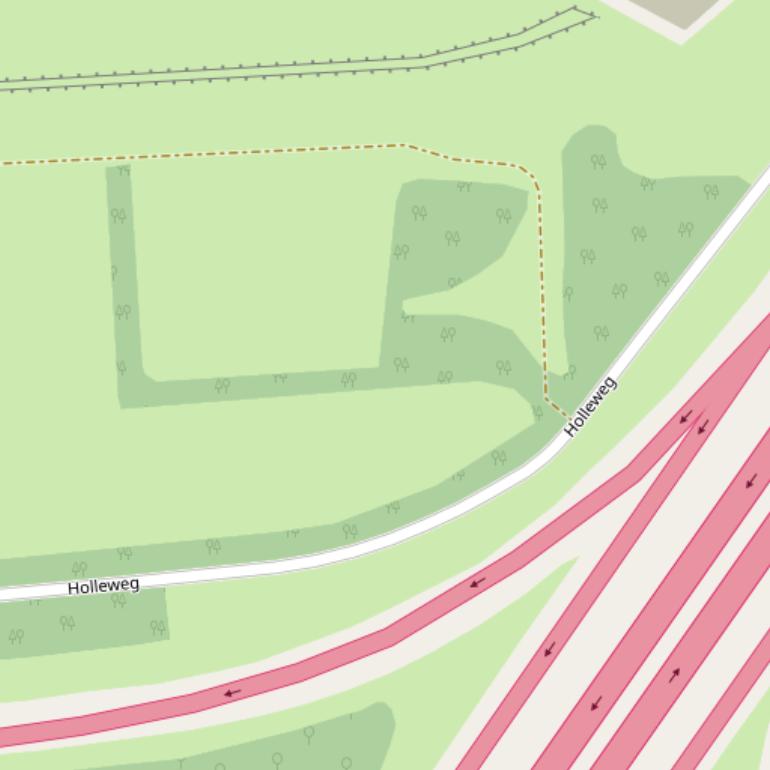 Kaart van de Holleweg.