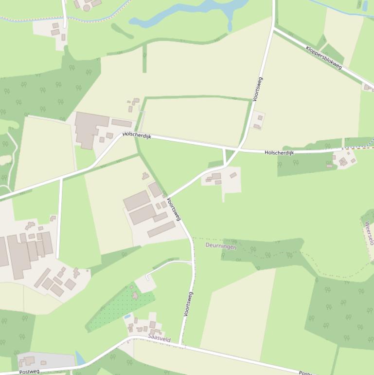 Kaart van de Holscherdijk.