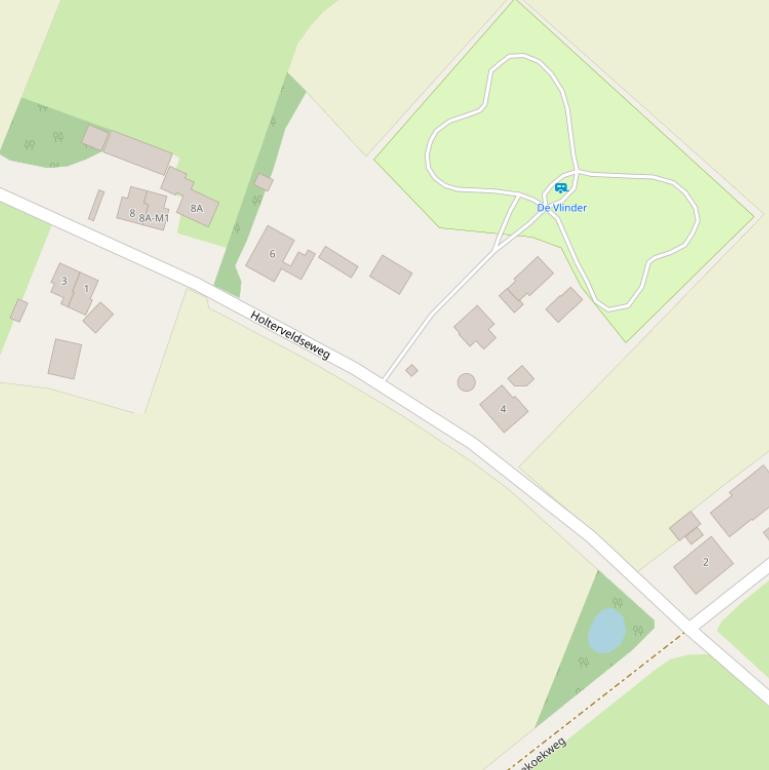 Kaart van de Holterveldseweg.