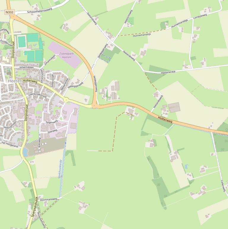 Kaart van de Holterweg.