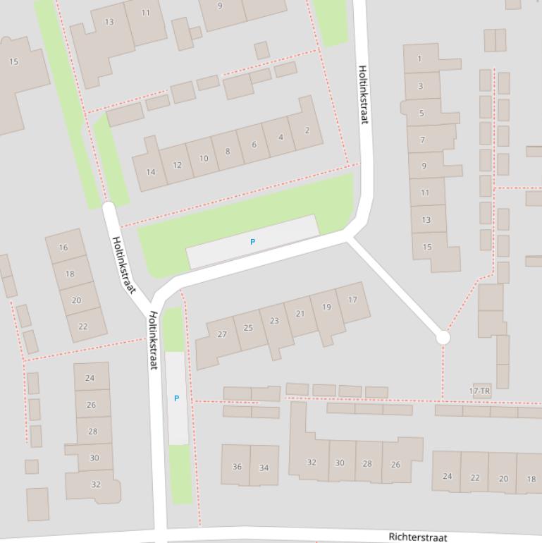 Kaart van de Holtinkstraat.