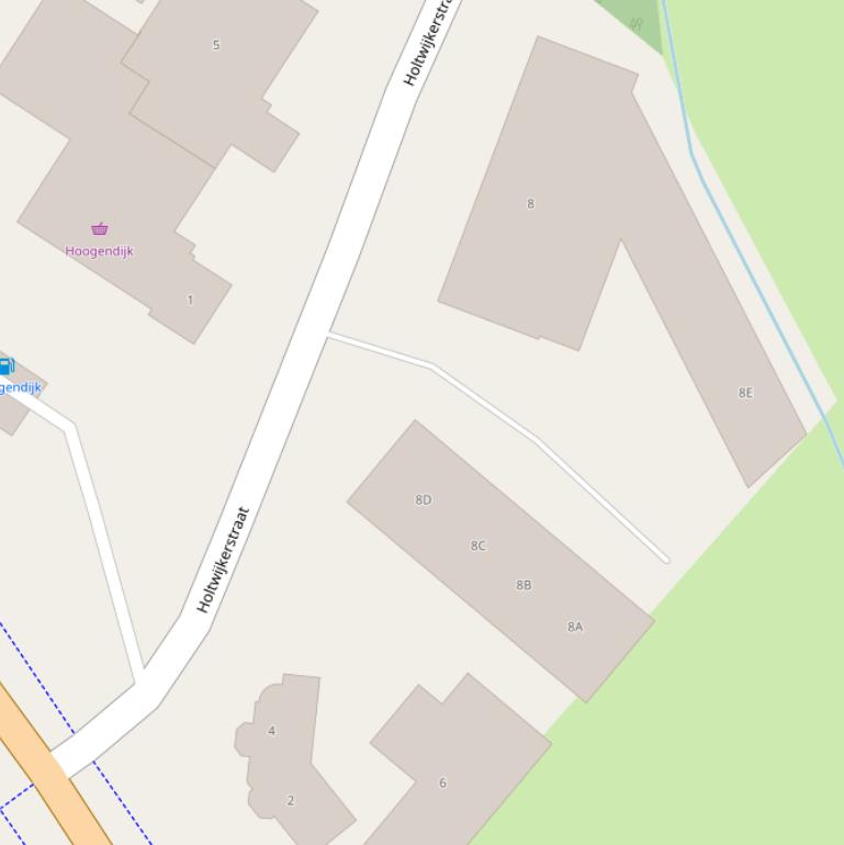 Kaart van de Holtwijkerstraat.