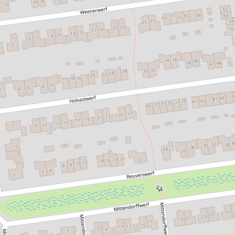 Kaart van het Holvastwerf.