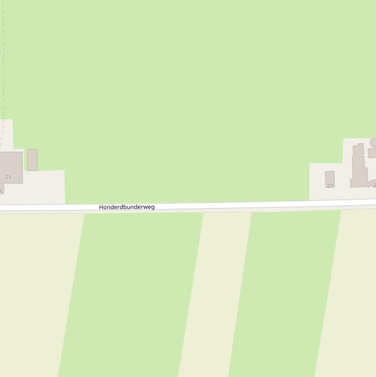 Kaart van de Honderdbunderweg.