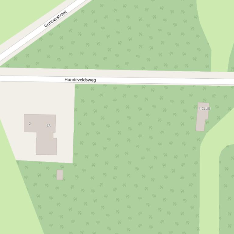 Kaart van de Hondeveldsweg.