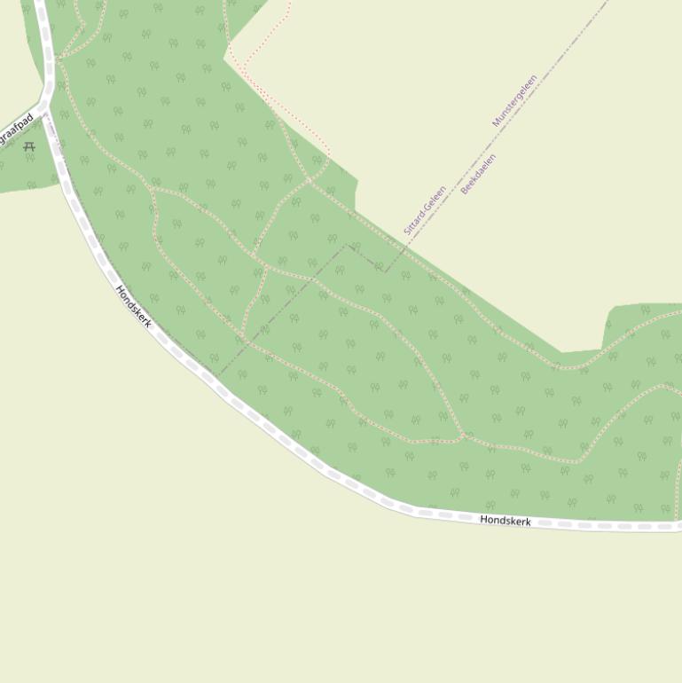 Kaart van  Hondskerk.