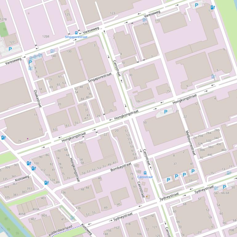 Kaart van de Hongkongstraat.