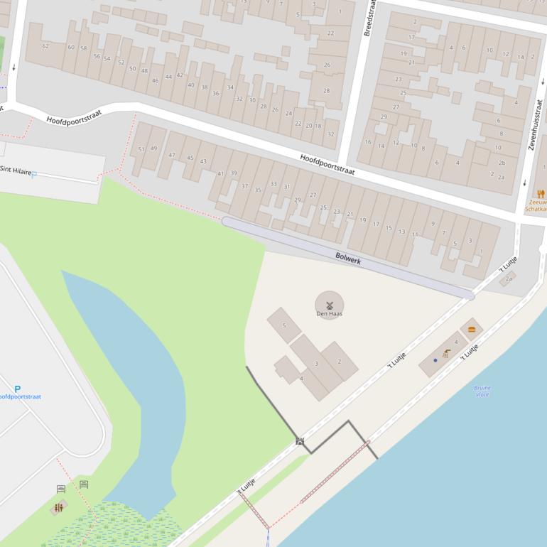 Kaart van de Hoofdpoortstraat.