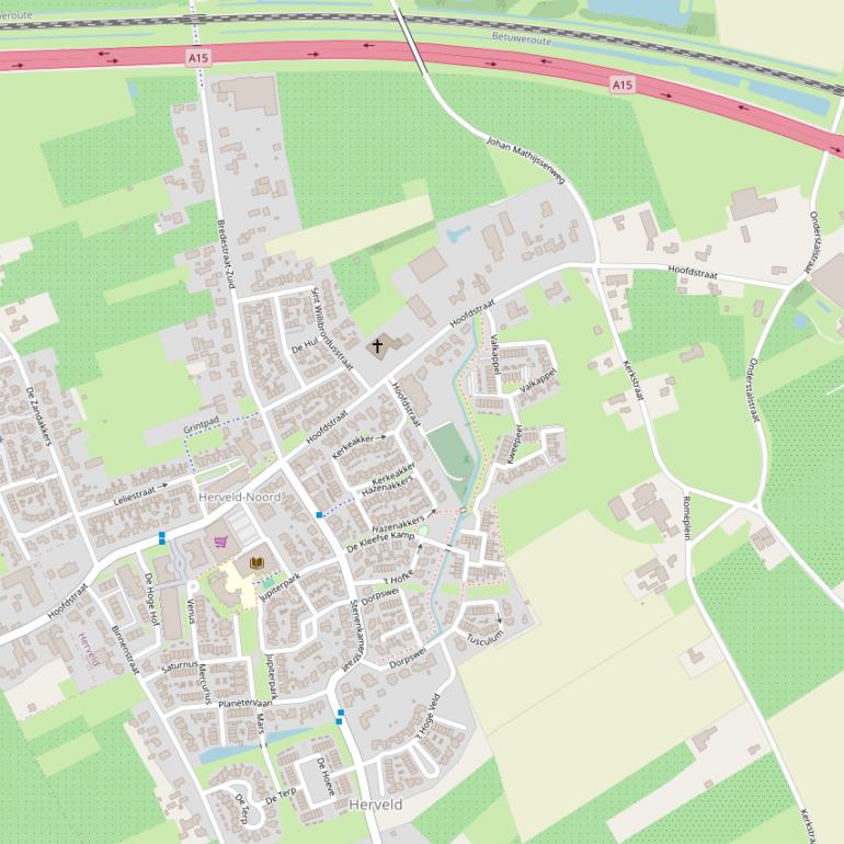 Kaart van de Hoofdstraat.