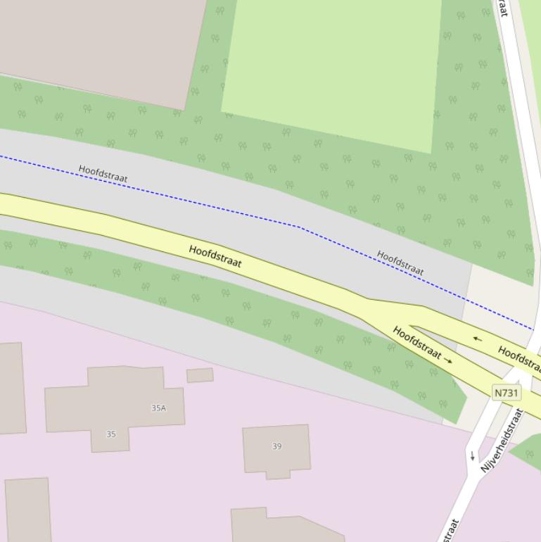 Kaart van de Hoofdstraat.