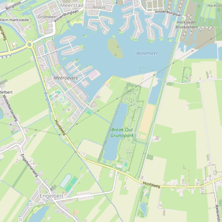 Kaart van de Hoofdweg.