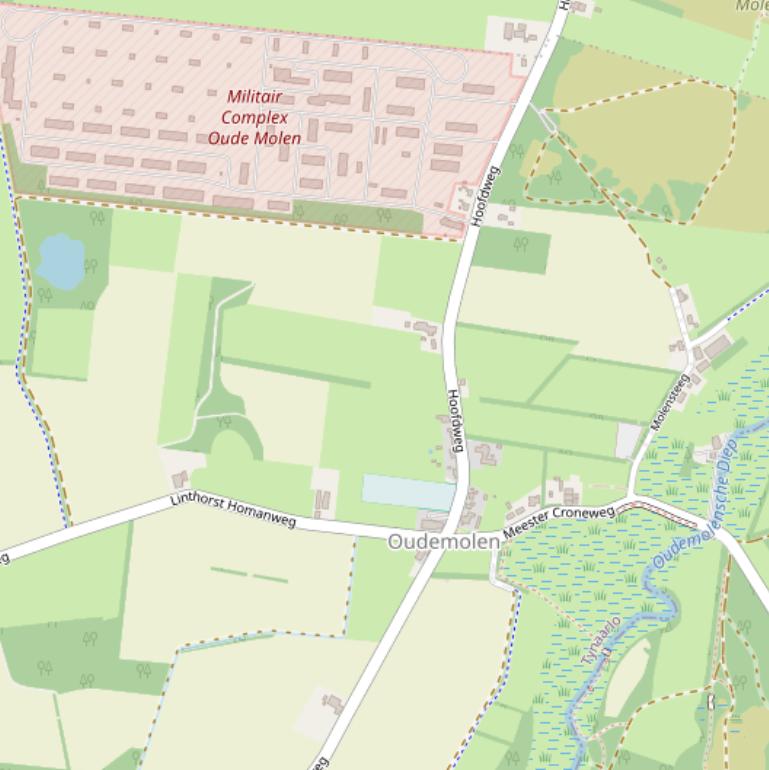 Kaart van de Hoofdweg.